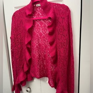 Cardigan with ruffles